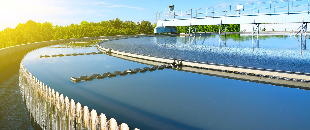 Modern urban wastewater treatment plant