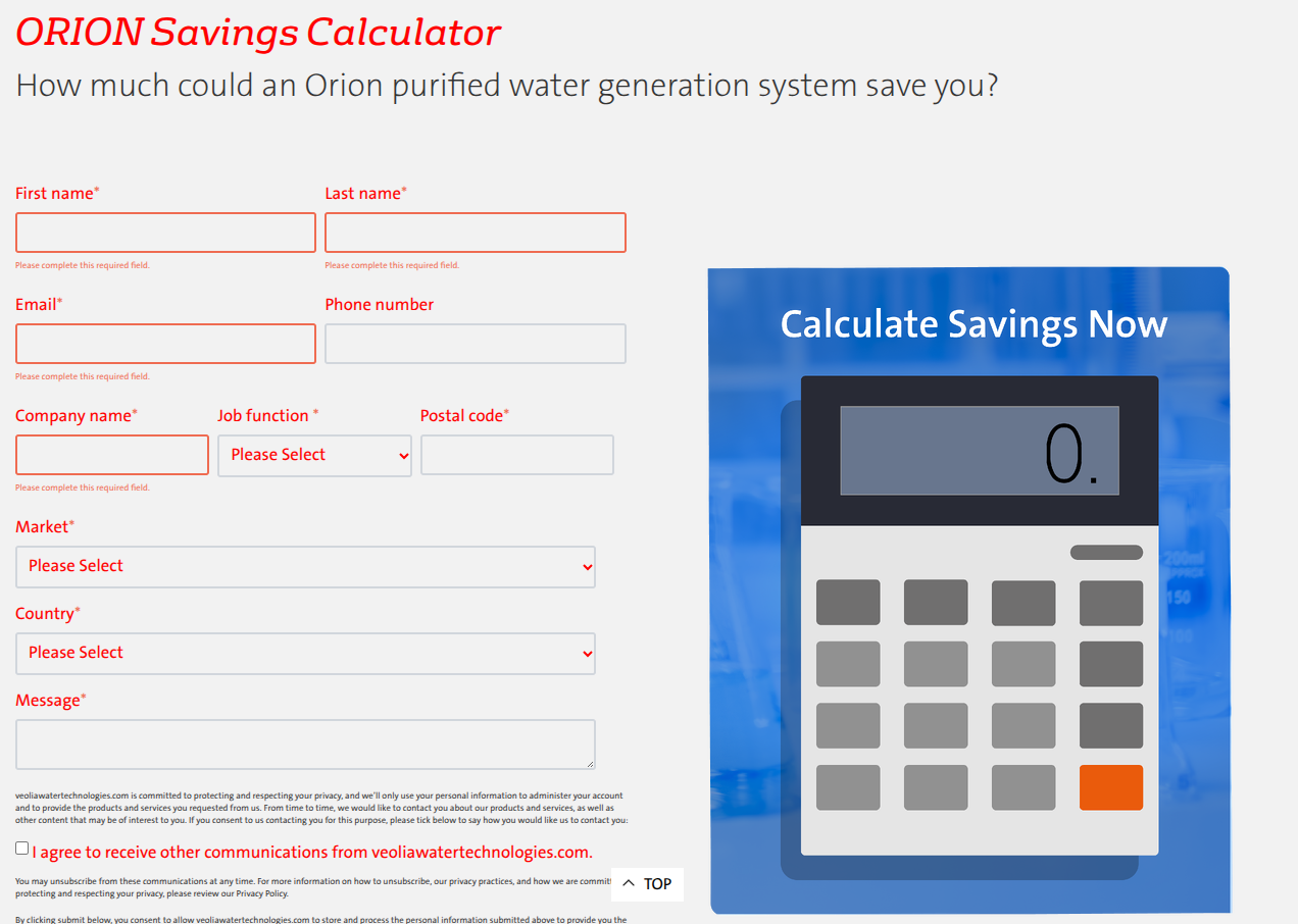 Orion Savings Calculator
